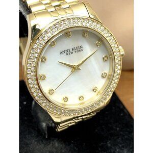 Anne Klein Women's Watch 12/7742MPGP Mother of Pearl Dial Quartz Gold St…